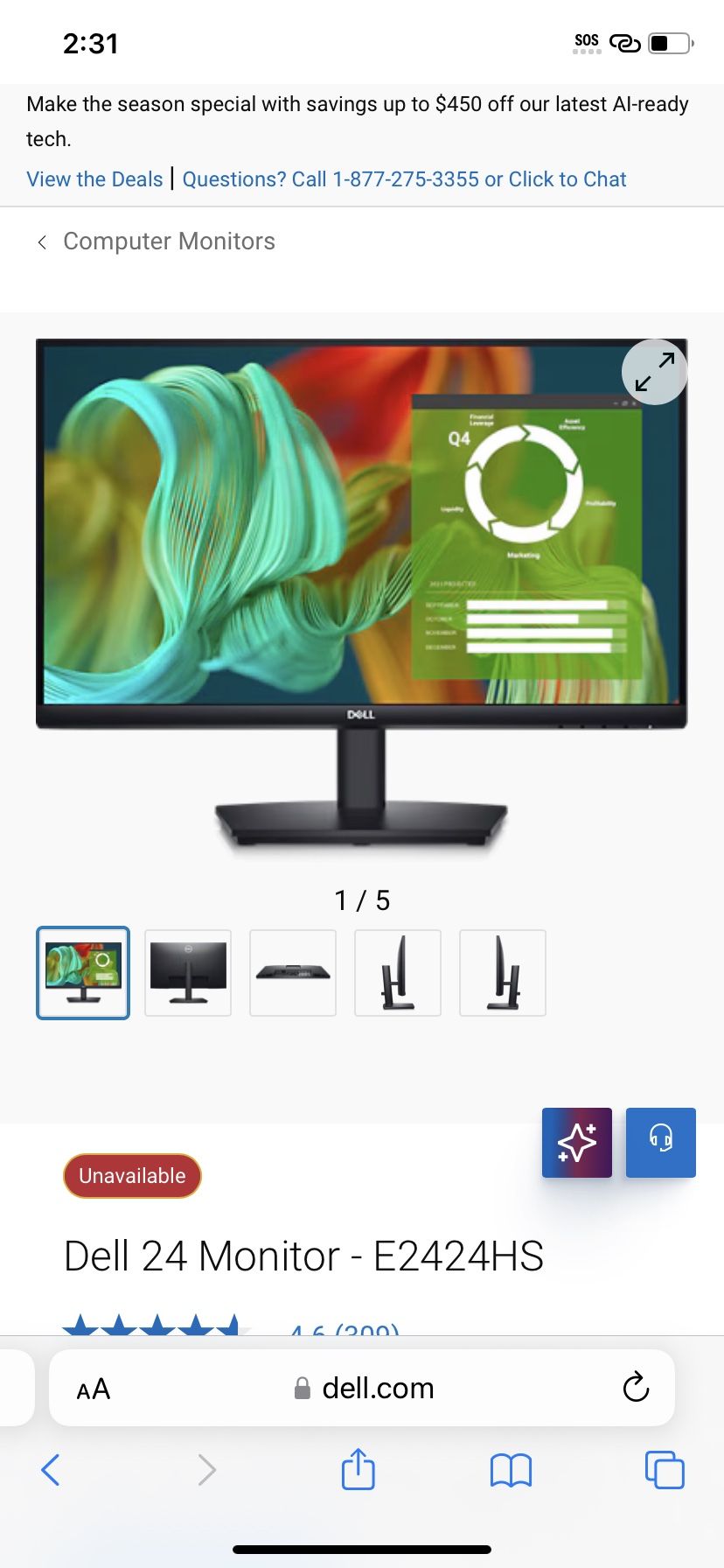 Dell Monitors Open Box New Condition Best Offer 3 Units Left