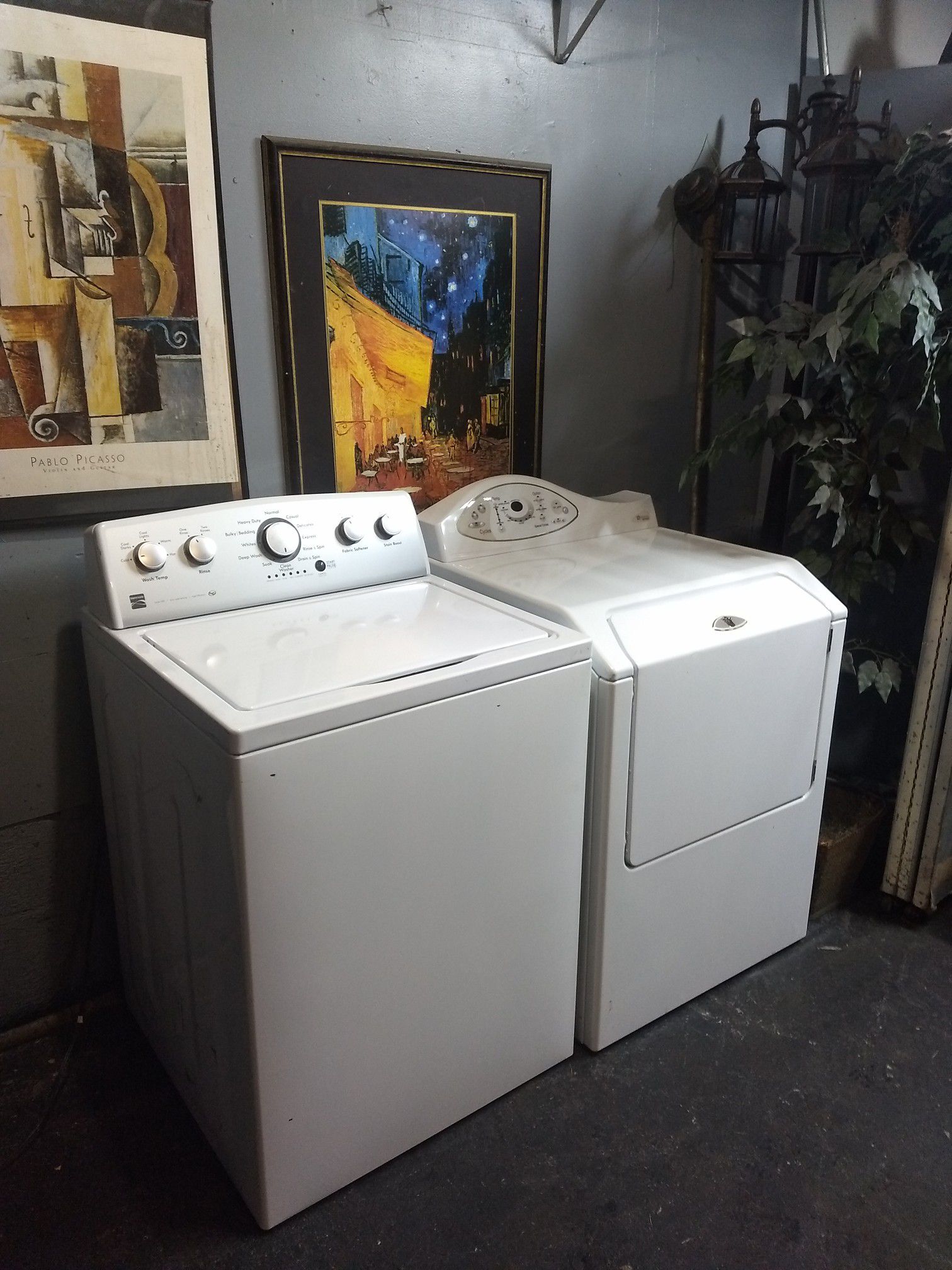 electric washer and dryer set
