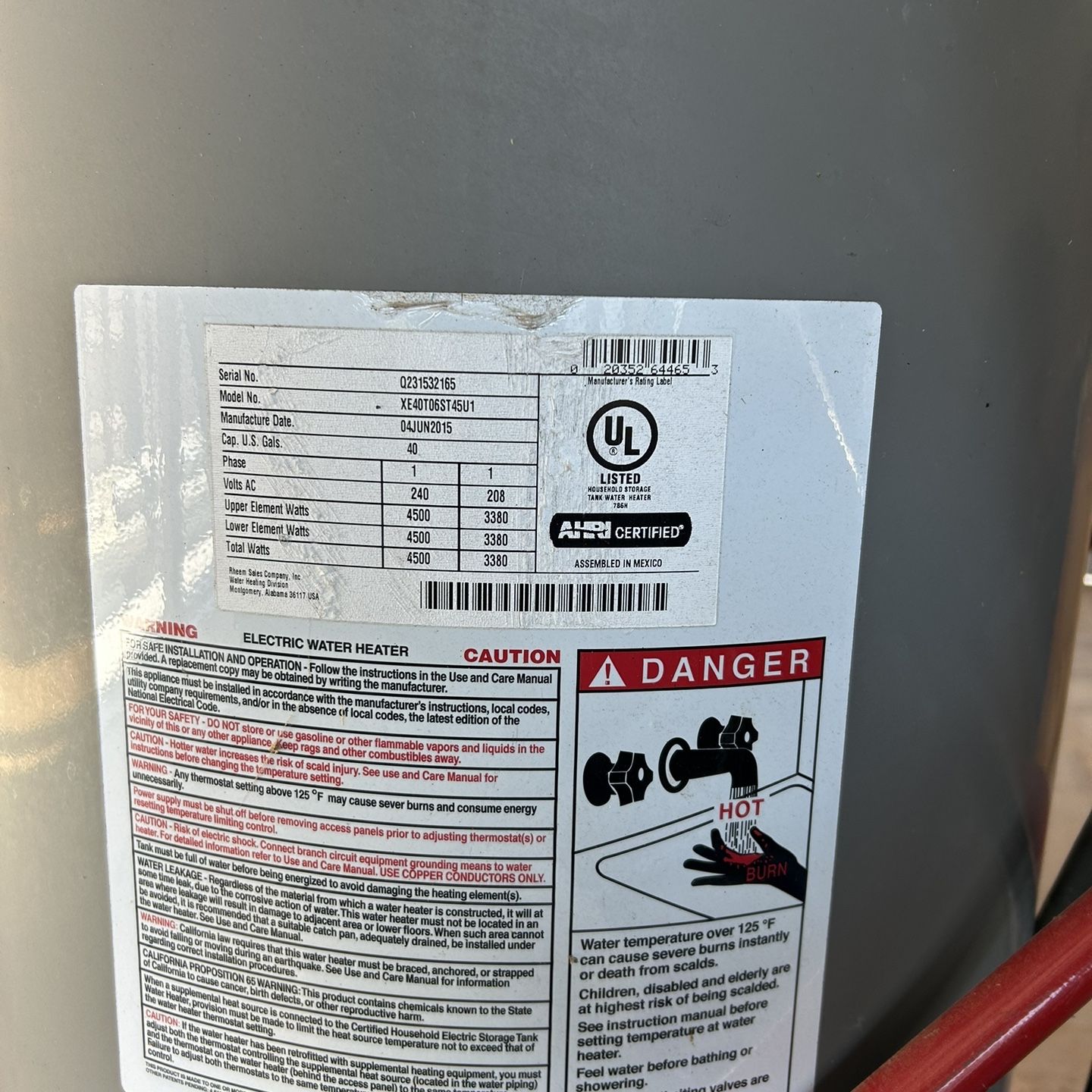 40 Gallons Water Heater for Sale in Richmond, TX - OfferUp