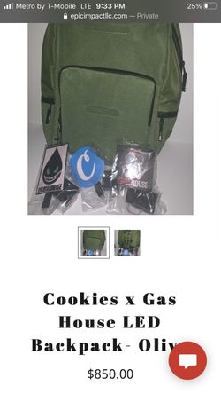 Cookies X Gas House Led Light Up Back Pack 