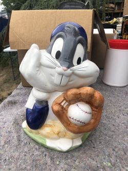 Bugs Bunny Baseball Cookie Jar 