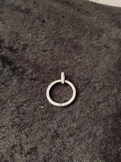 Sterling Silver 925 Cz Circle Pendant $15.00