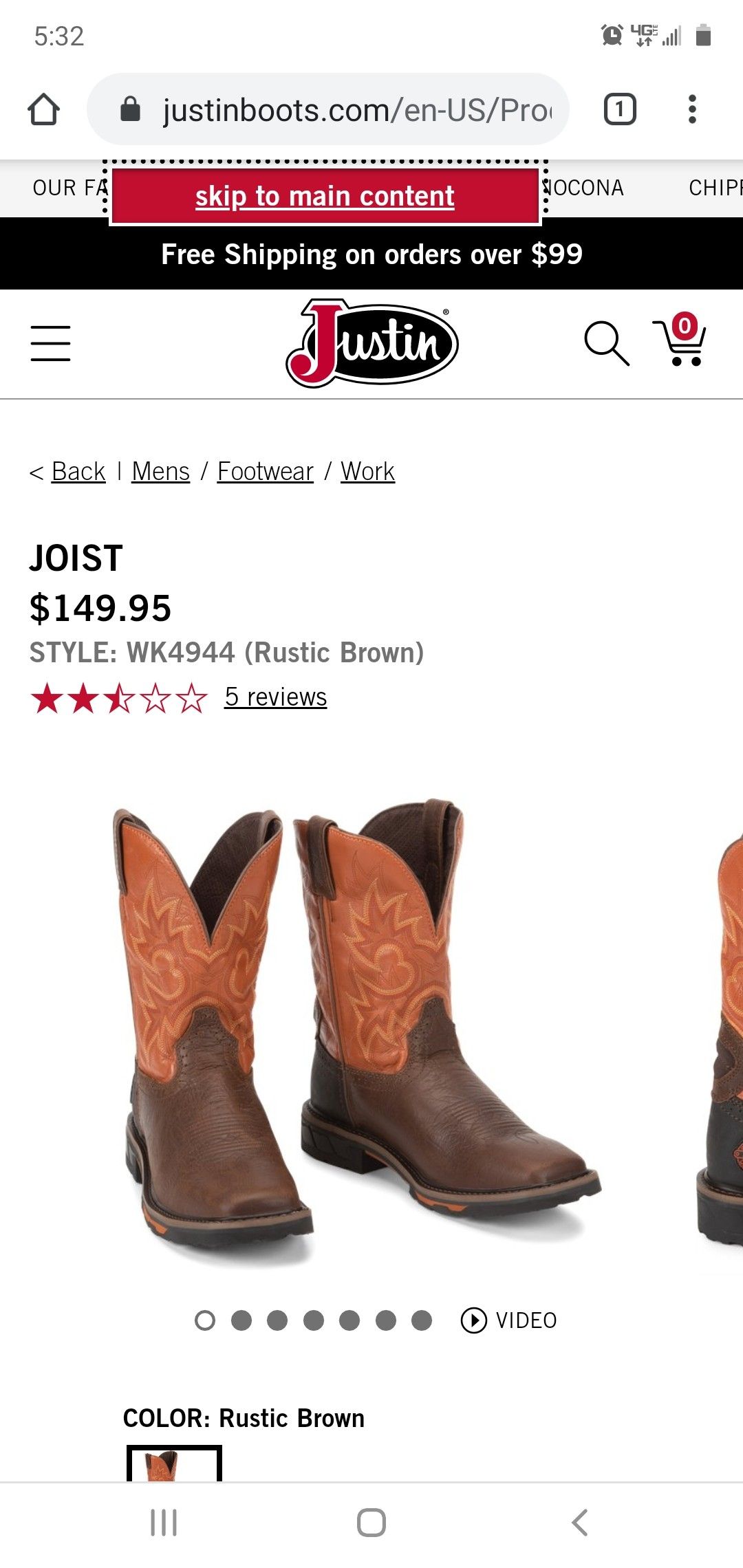 Justin boots