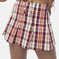 NEW Plaid Pleated Skirt 