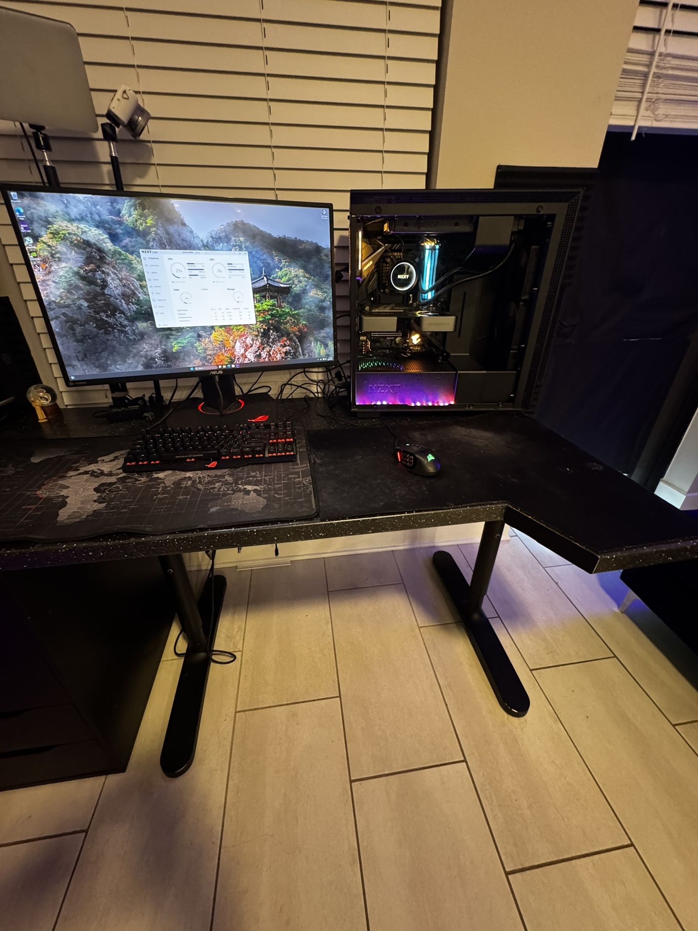 Gaming Pc Full Setup | RTX 3070ti | i7 9700k | Asus Monitor | Ikea Desk