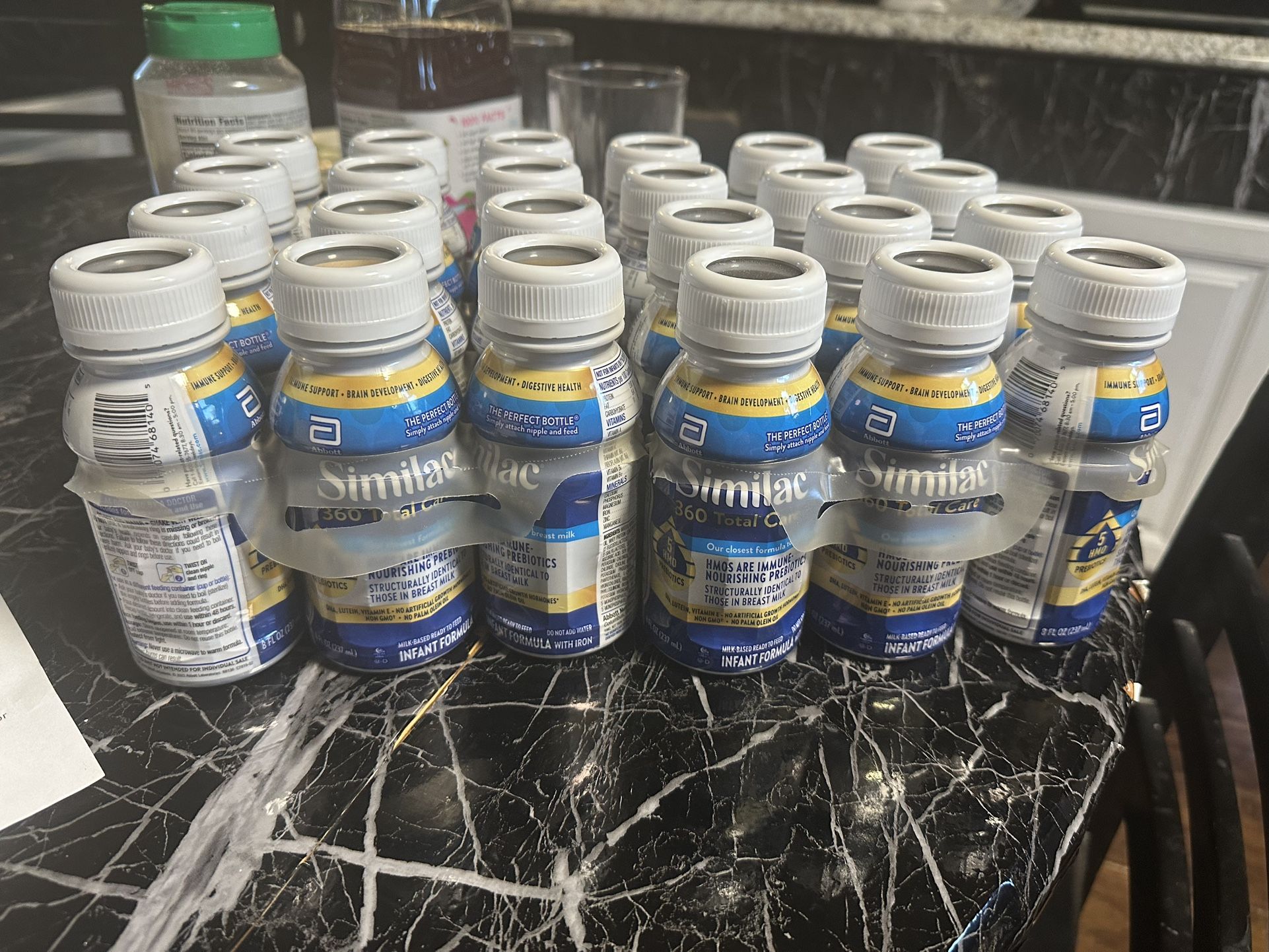 Similac 360 Total Care Ready-to-Feed Baby Formula, 8-fl-oz Bottle, Pack of 6