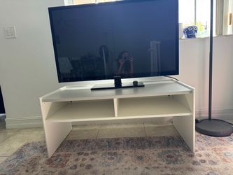Small White & Gray TV Stand / Storage Console – Project Piece