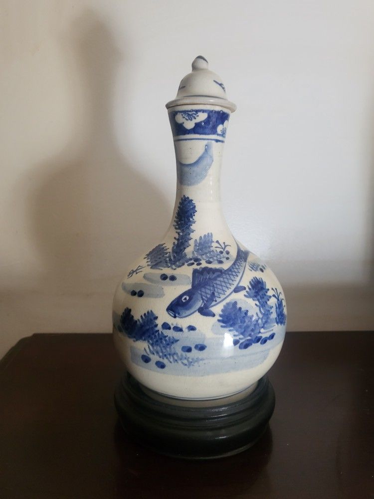 Porcelain Vase On Stand