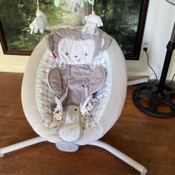 Fisher-Price DRG41 Sweet Surroundings Monkey Cradle 'n Swing, Gray