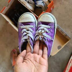 Girls Purple Converse Size 8