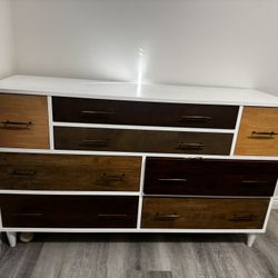 Wooden Dresser ~ 34”H x 57”L x 17.5”W 