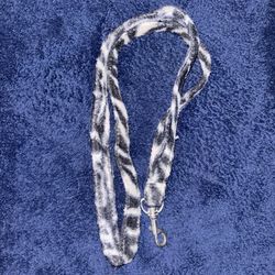 Zebra animal print landyard for keys