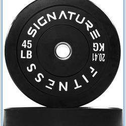 BRAND NEW Fitvids 45LB Olympic Bumper Plates Set