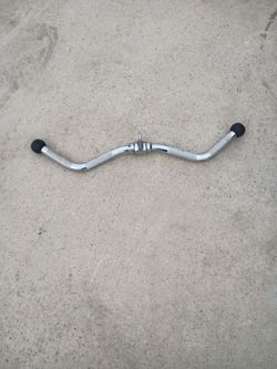 Weight machine pull curl bar 24"and straight bar 11 1/2"