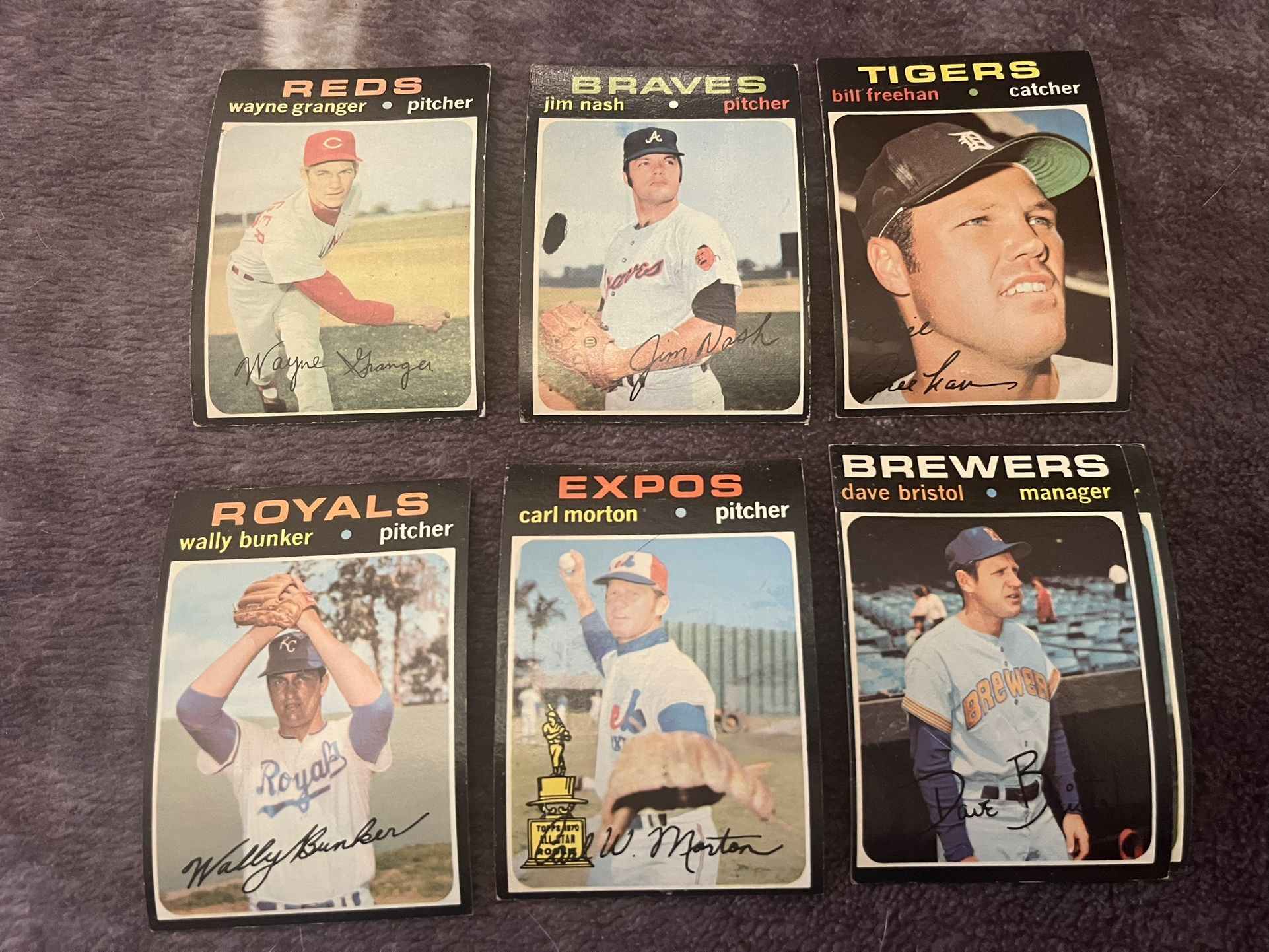 1971 Topps Baseball Cards. 54 Years Old