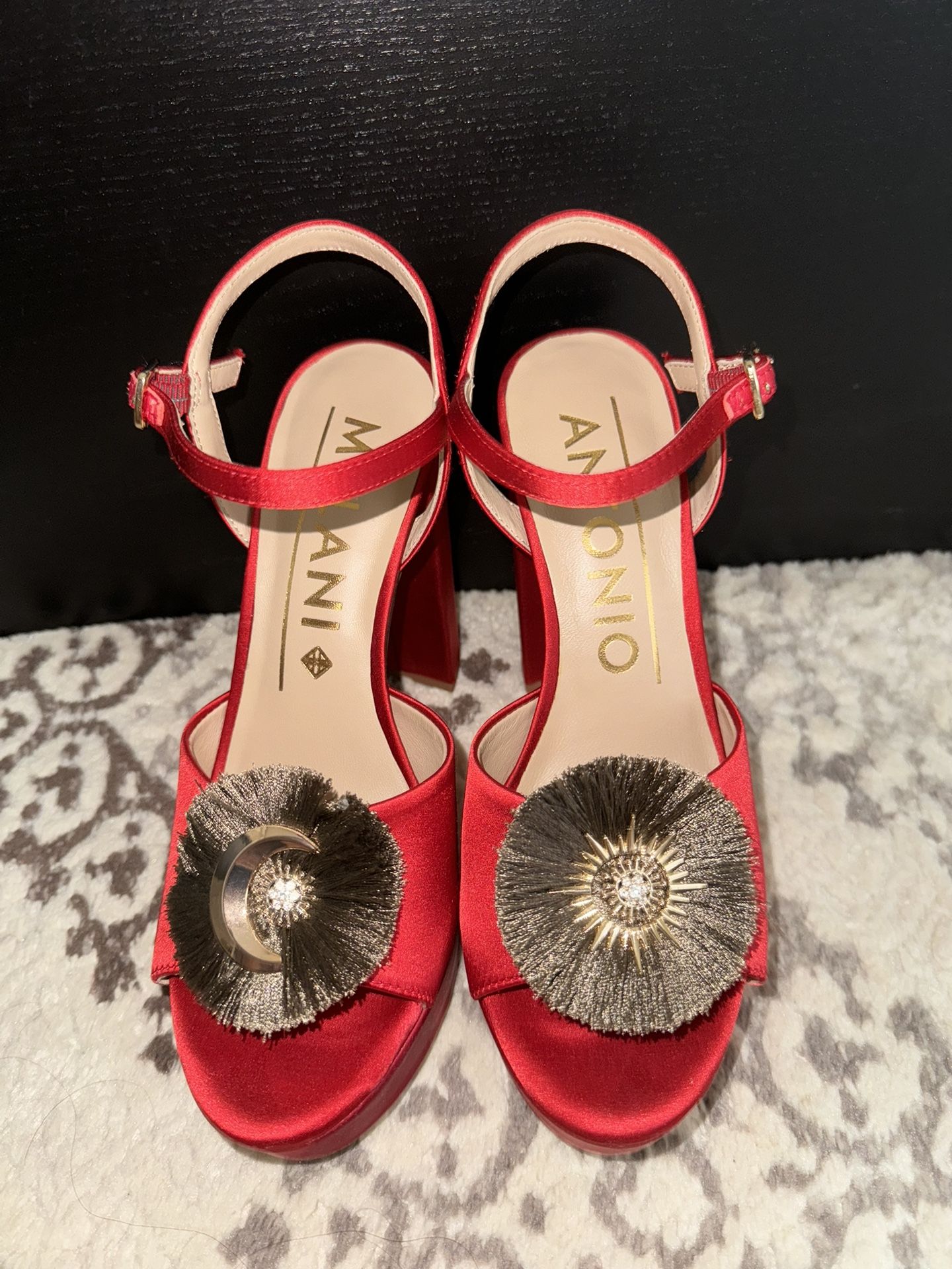  Antonio Melani Red Platform Heels