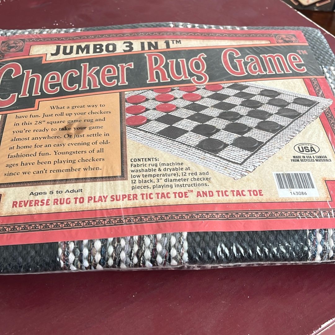Checkers Rug Game 3in 1 Checker Rug Game for Sale in Delray Beach, FL - OfferUp