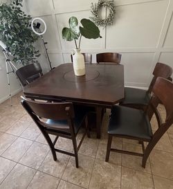 7 piece dining table with high chairs