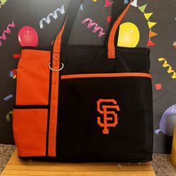 MLB GIANTS TOTE BAG - VINYL 11x13 WITH FRONT PICKET -  See Description 