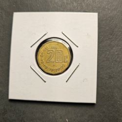 1996 Mexico 20 Centavos Twenty Key Date Coin
