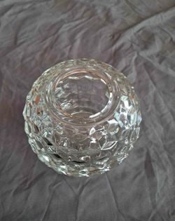Vintage Homeco clear globe Cubist design round 2 peice  fairy lamp