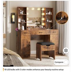 rustic style vanity table NEW in box