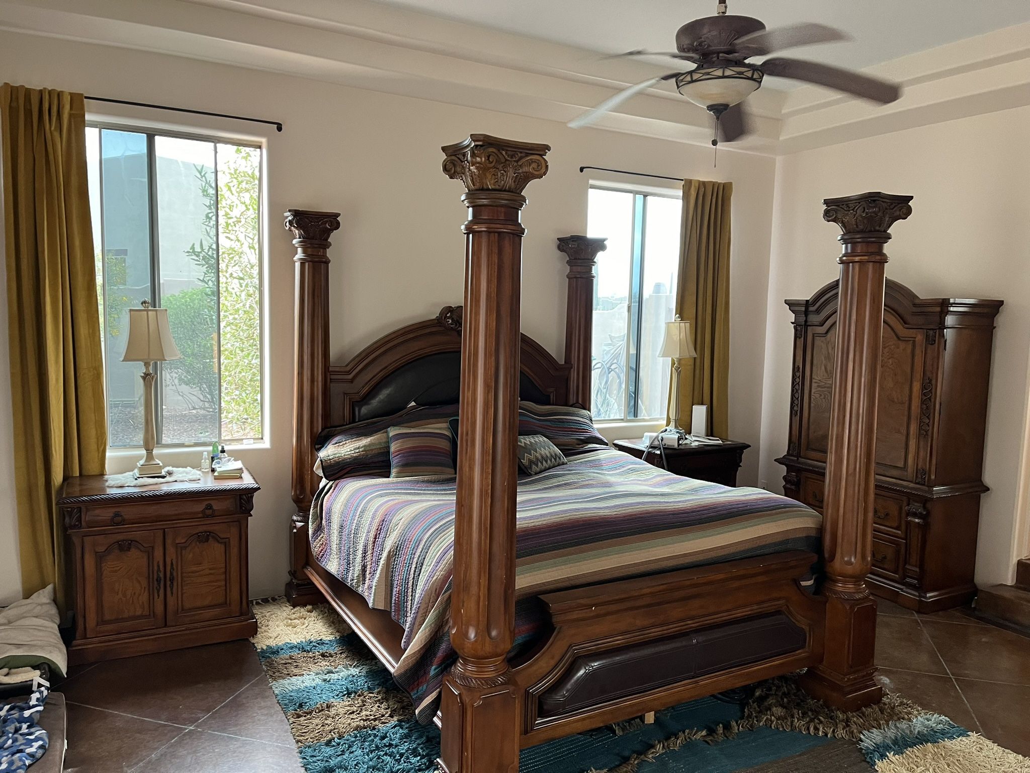 5 Piece King Bedroom Set Solid Wood