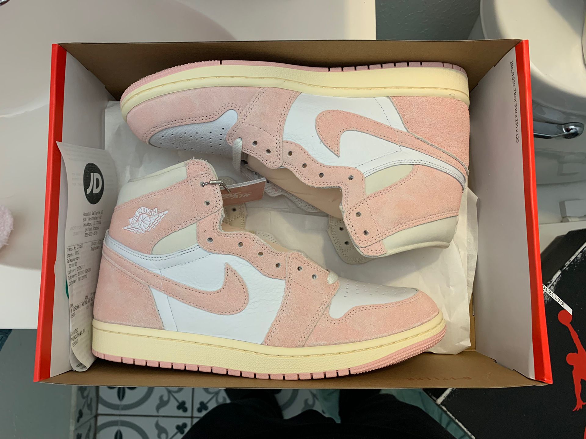 Ds Air Jordan Washed Pink 1s Size 10W 8.5M