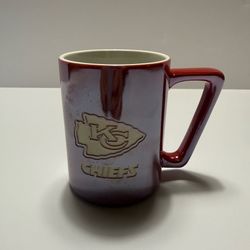 NFL Kansas City Chiefs Ceramic Coffee Mug Embossed Sculpted Logo