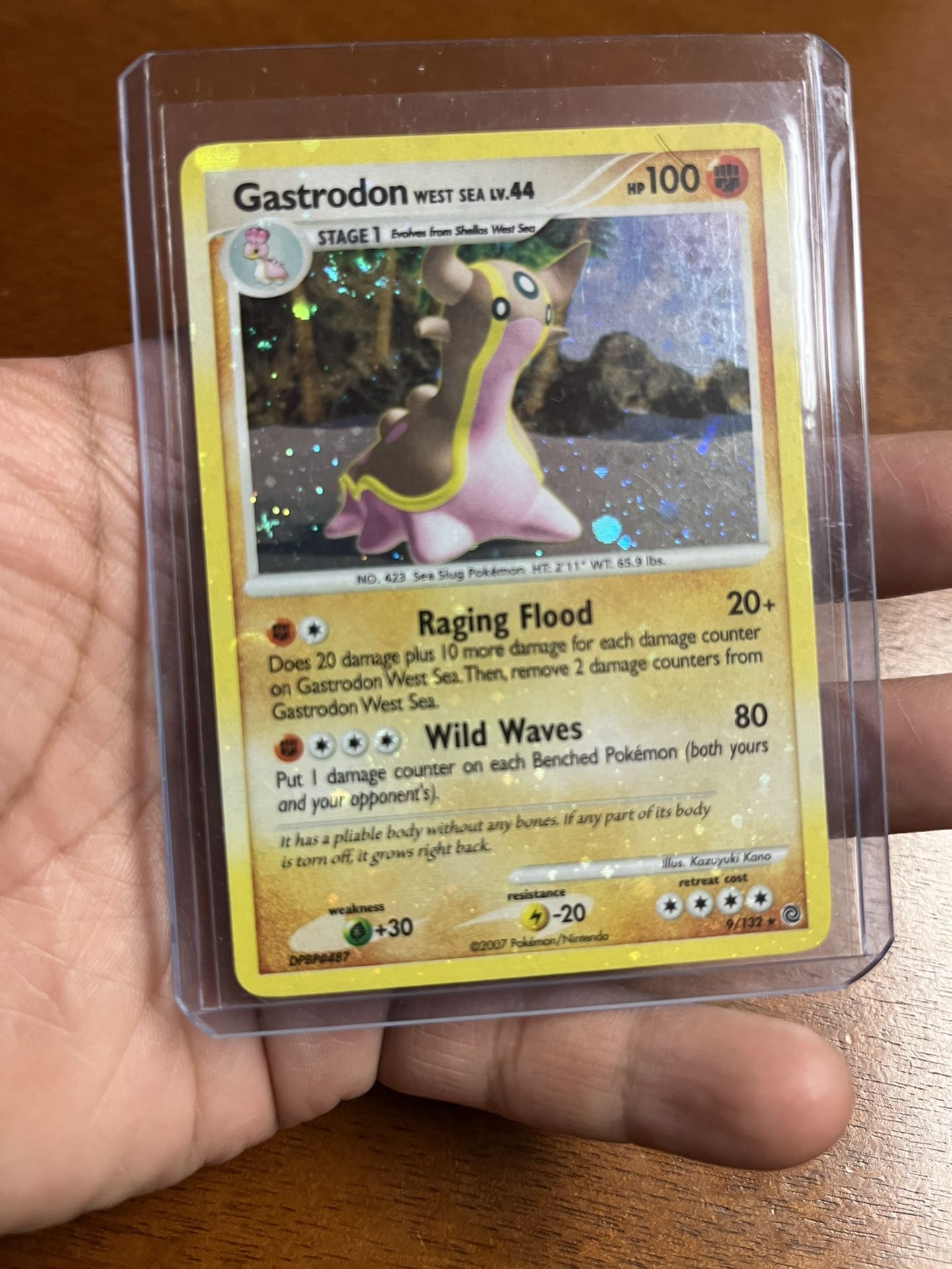 Pokémon Error Misprint Card Rare LP NM Crazy Holo Bleed Gastrodon West Sea 2007 Vintage Card