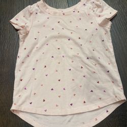 Girls Pink Heart Shirt Size 3t By Cat & Jack #7