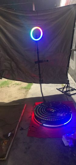 360 Photo Booth with RGB Ring Light