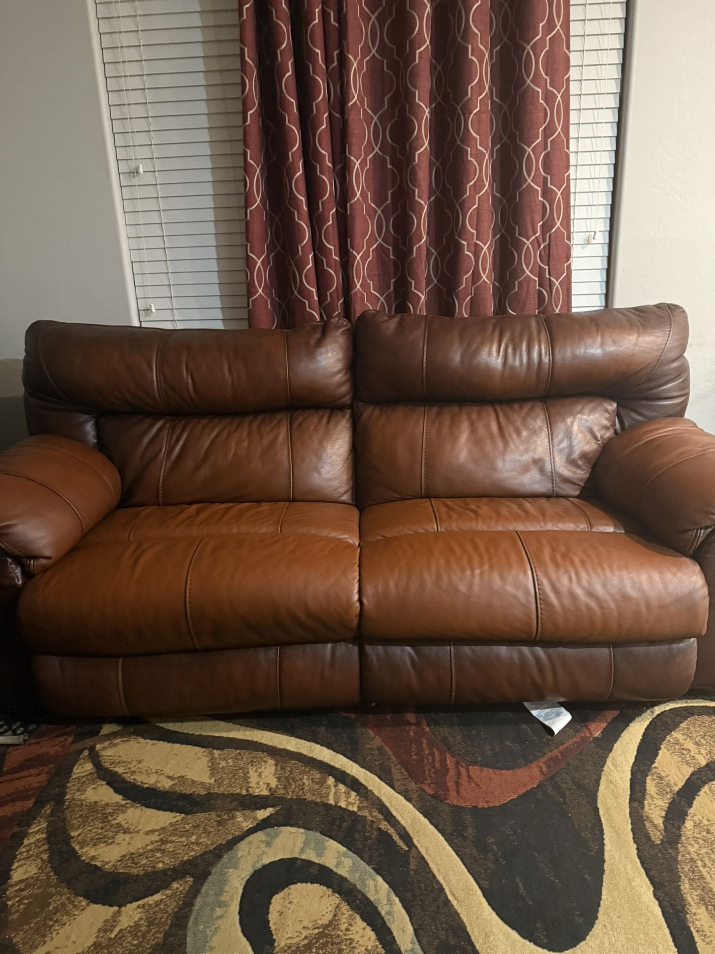 Genuine Leather Recliner Sofa And love Seat Set