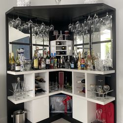 White Double Corner Bar