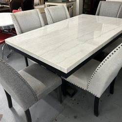 Brand New Marble Top Dining Sets, Same Day Delivery 