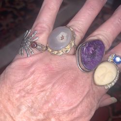 AWESOME STERLING & GENUINE GEMSTONE RINGS