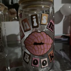 16oz Glass Cup With Designs