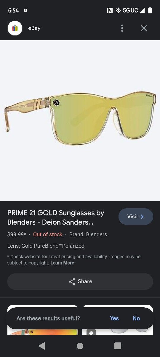 Blenders Deon Sanders Sun Glasses 