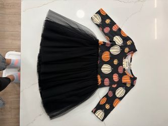 Taylor Joelle pumpkin dress tutu tulle Halloween size 2T