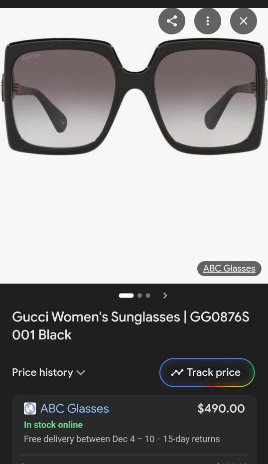 GUCCI Black Sunglasses – GG0866S