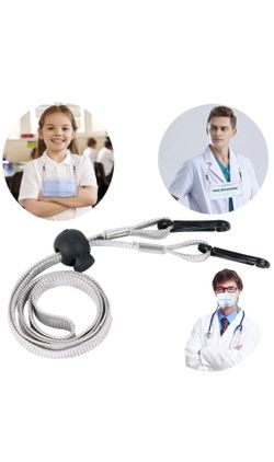 10 Pack - Adjustable Length Face Covering Lanyard,Convenient Safety Face Bandanas Chain Holder & Face Covering Holder & Hanger,Comfortable Around The