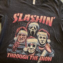 Slashin Through The Snow T-shirt Unisex Large 