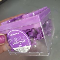Purple Push Pins (9 Available)