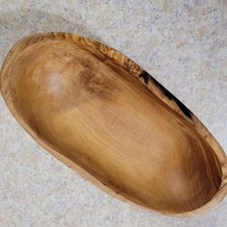 Tapas Bowl, Deep and Oval, 14-16 cm, Made of Olive Wood