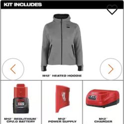 Milwaukee Women’s Heated Jacket Size Medium With Battery And Charger  