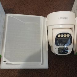 Letscee 2k Fully Rotational Solar Powered Security Camera 