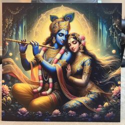 Metal Printed Wall Art (Radha Krishna) - 2 x 2