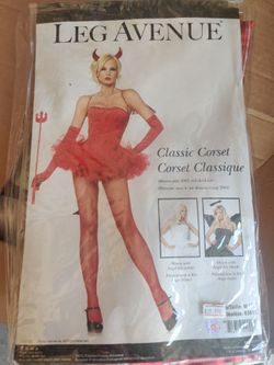 Leg Avenue classic corset red size M (34)