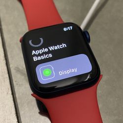 Apple Watch 6 40mm dark Blue With Red Sport Band