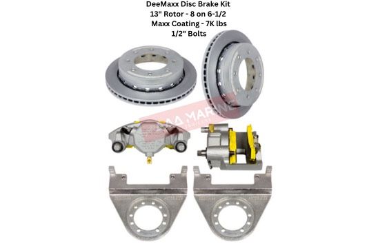 Trailer Parts- 12” Deemaxx Maxx Coated Brake Kit -6000lb